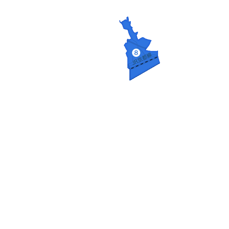 高槻市安満御所の町・八丁畷町周辺エリアの地図