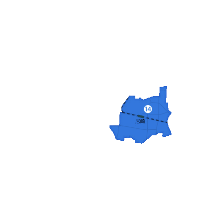 尼崎市JR尼崎駅周辺エリアの地図
