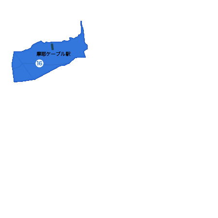 神戸市灘区摩耶ケーブル駅周辺エリアの地図