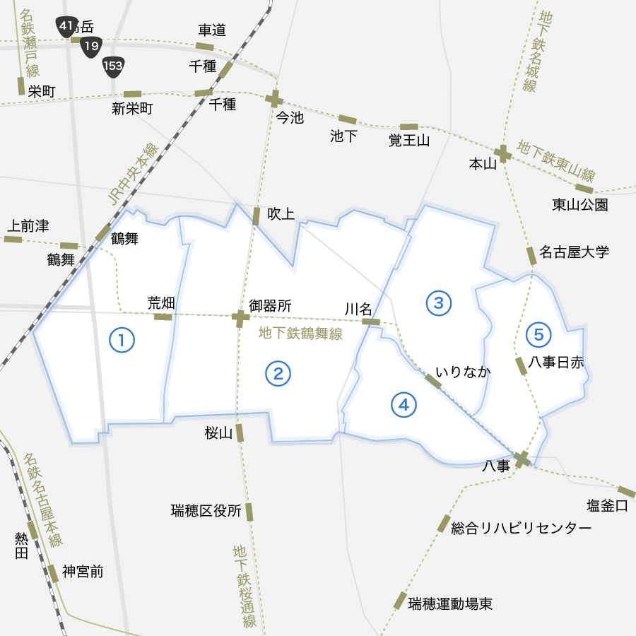名古屋市昭和区の地図