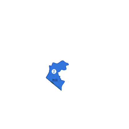 池田市池田駅以北エリアの地図