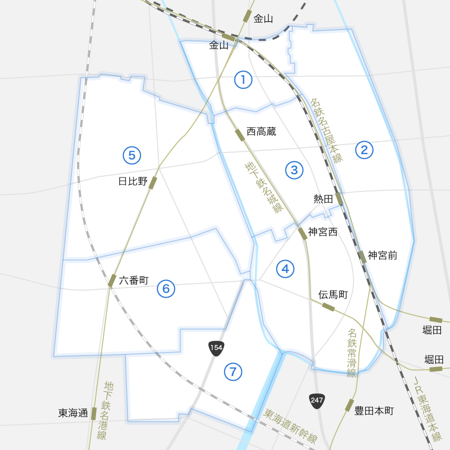 名古屋市熱田区の地図