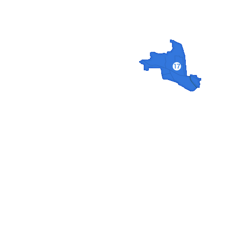 箕面市粟生間谷周辺エリアの地図
