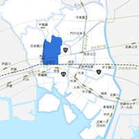夙川駅～苦楽園口駅以東エリアのイメージマップ