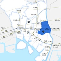 甲子園口駅周辺エリアのイメージマップ