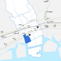 阪神芦屋駅以南エリアのイメージマップ
