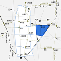 新栄駅南側エリアのイメージマップ