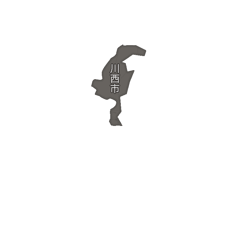 川西市のエリア地図