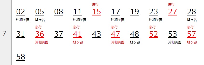 武蔵小山駅時刻表