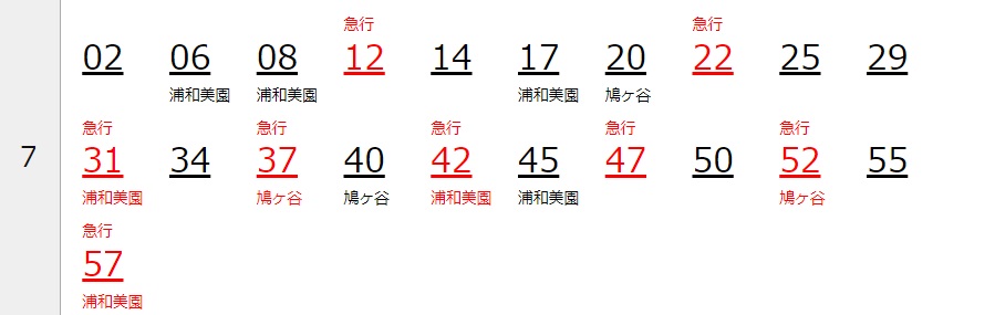 大岡山駅時刻表