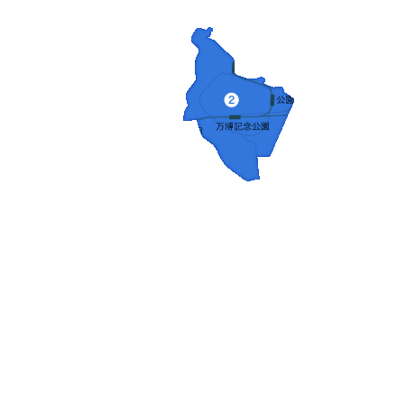 吹田市山田東・山田北・万博公園周辺エリアの地図