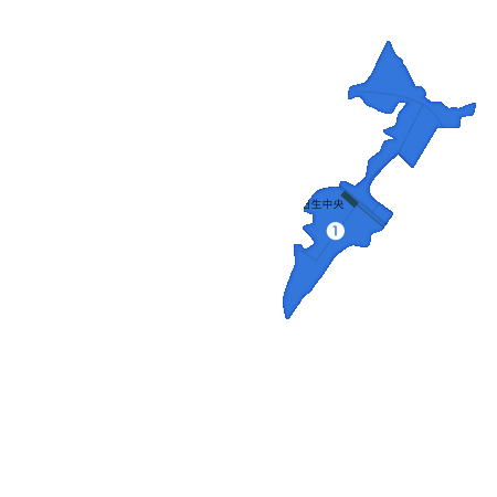 川辺郡日生ニュータウン・松尾・伏見台エリアの地図