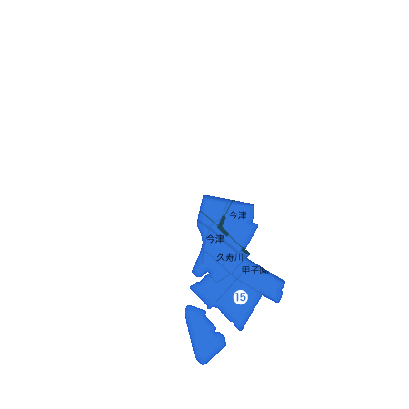 西宮市今津・浜甲子園周辺エリアの地図