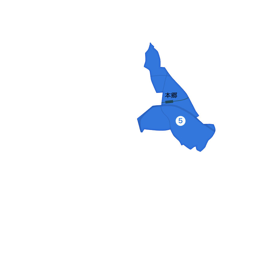 名古屋市名東区本郷駅周辺エリアの地図