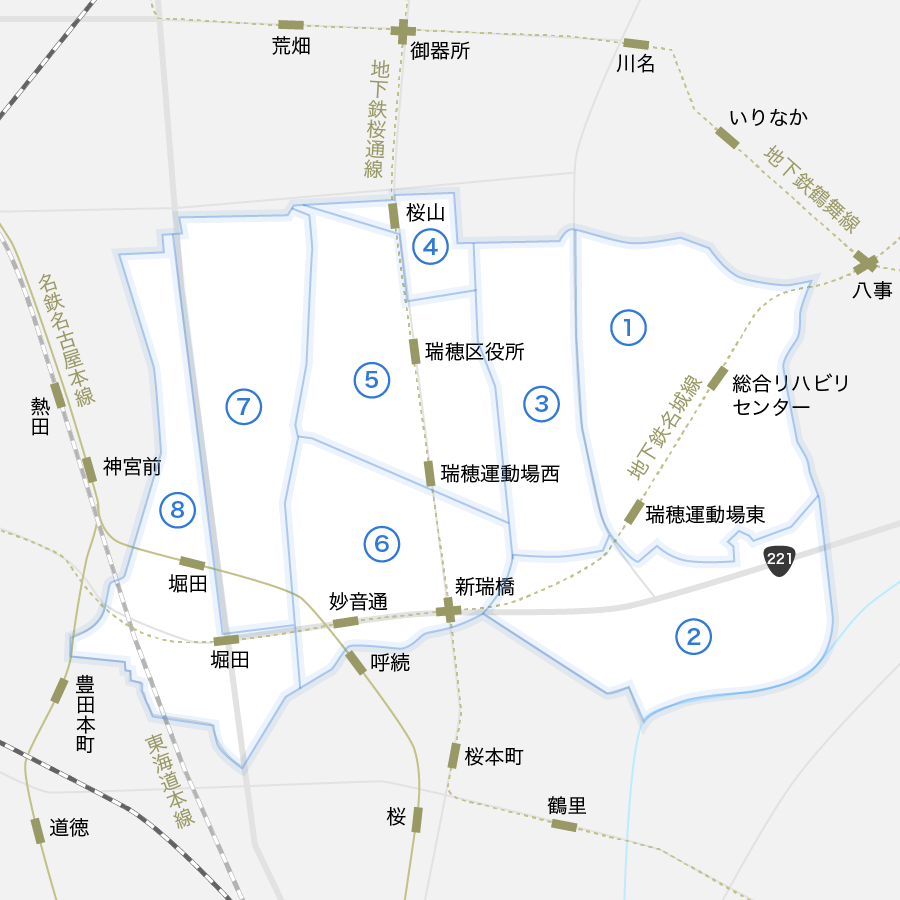 瑞穂区の地図