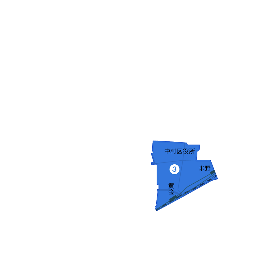 名古屋市中村区『米野公園』周辺エリアの地図