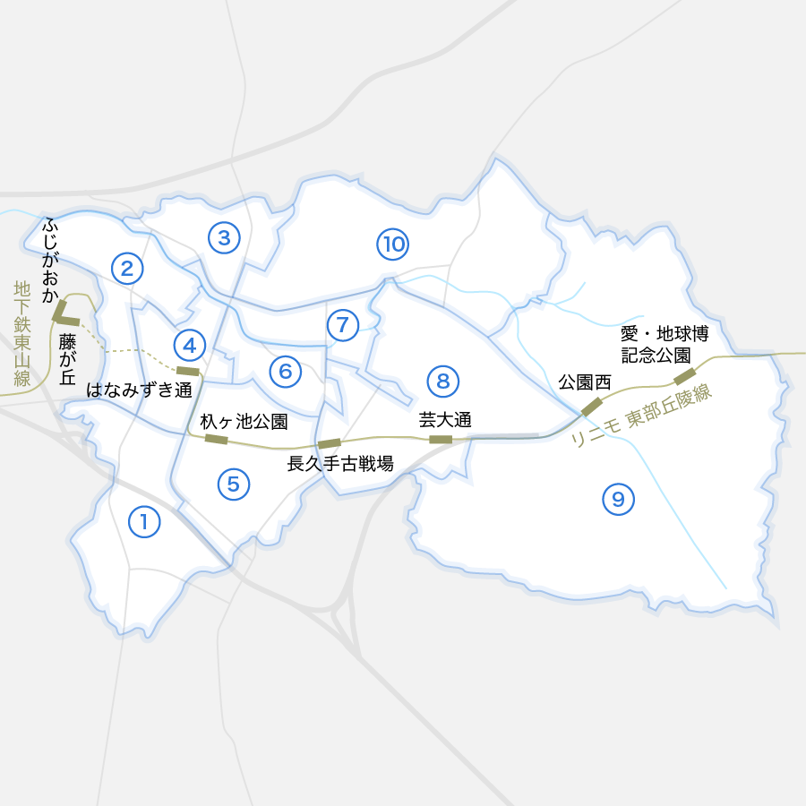 長久手市の地図