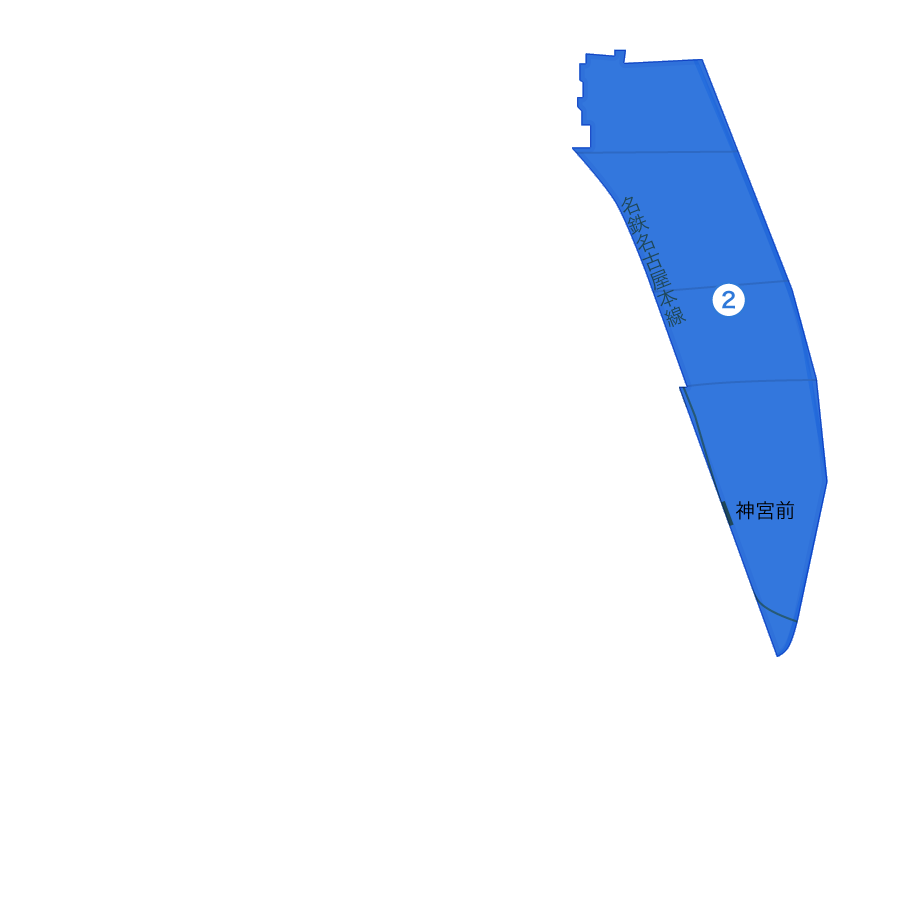 名古屋市熱田区熱田駅以東エリアの地図