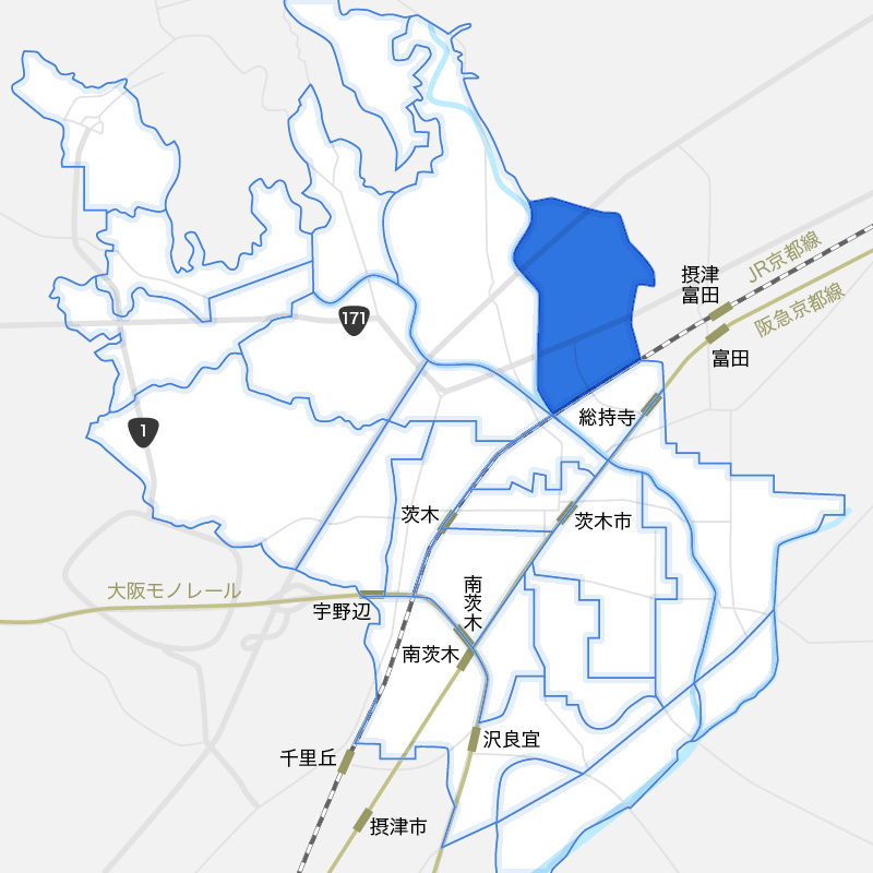 太田・西河原周辺エリアのイメージマップ