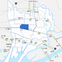 立花駅北東側エリアのイメージマップ
