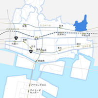 甲南山手駅山手エリアのイメージマップ