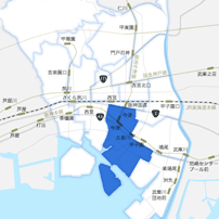今津・浜甲子園周辺エリアのイメージマップ