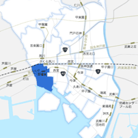 香櫨園駅周辺エリアのイメージマップ