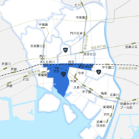 阪神西宮駅～酒蔵通り周辺エリアのイメージマップ