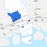 芦屋川駅山手エリアのイメージマップ