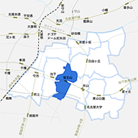 覚王山駅周辺エリアのイメージマップ