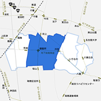 御器所駅周辺（昭和区中心部）エリアのイメージマップ
