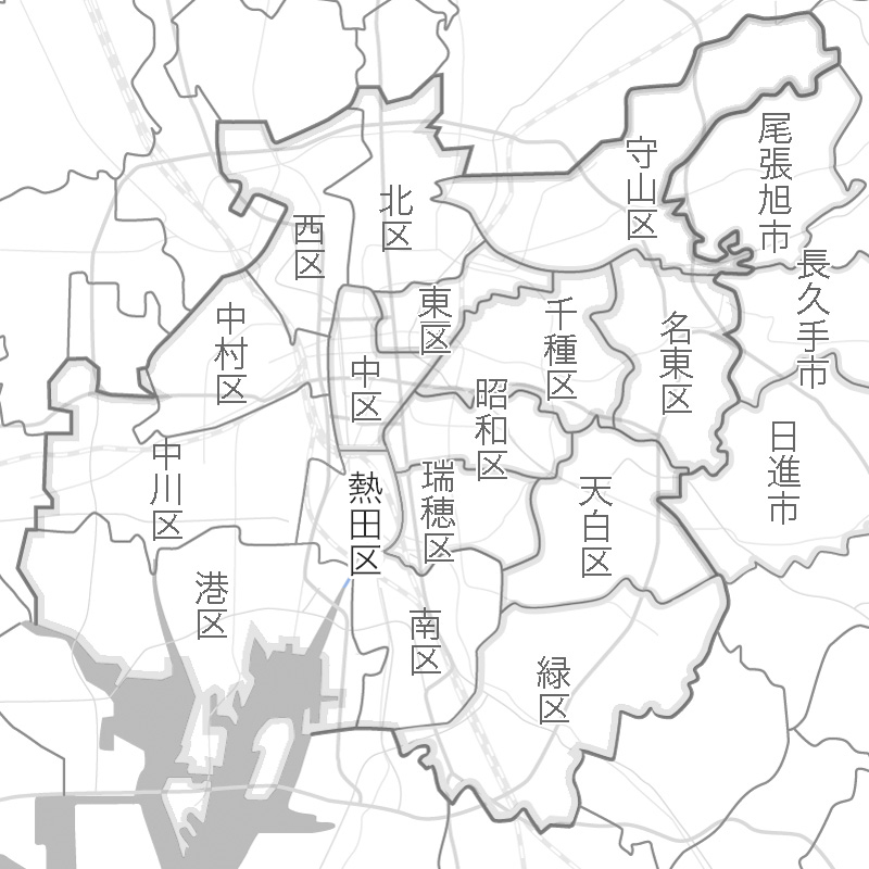 名古屋のエリア地図