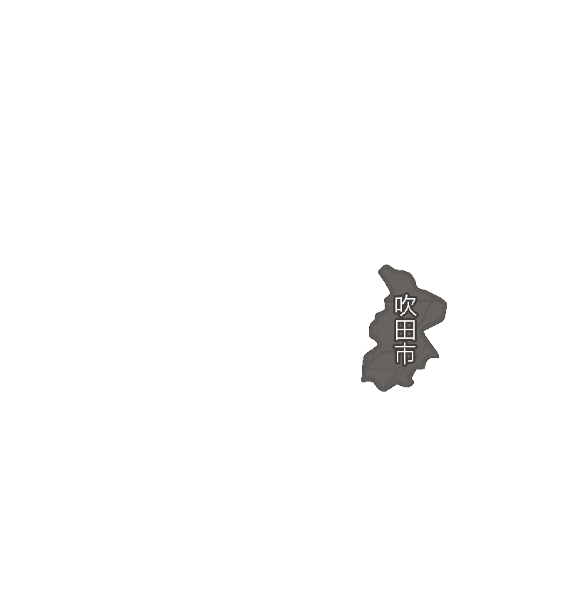 吹田市のエリア地図